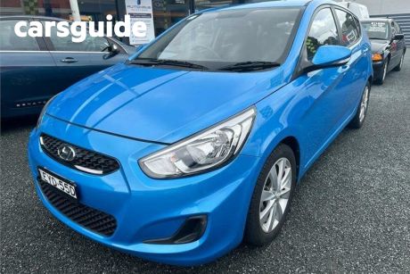 Blue 2018 Hyundai Accent Hatchback Sport