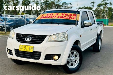 White 2012 Great Wall V200 Ute Tray K2 Utility Dual Cab 4dr Man 6sp 4x4 2.0DT