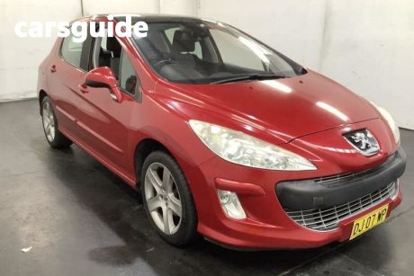 Red 2010 Peugeot 308 Hatchback XTE HDI