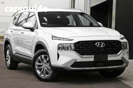 White 2021 Hyundai Santa FE Wagon Crdi (awd)