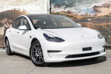 White 2022 Tesla Model 3 Sedan Rear-Wheel Drive