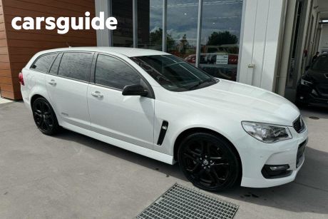White 2016 Holden Commodore Wagon SV6 Black