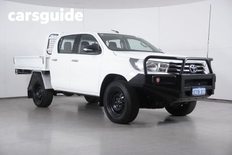 White 2016 Toyota Hilux Dual Cab Chassis SR (4X4)