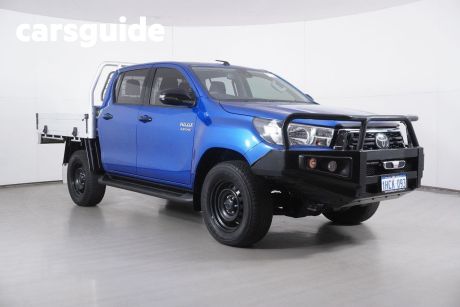Blue 2020 Toyota Hilux Double Cab Chassis SR (4X4)