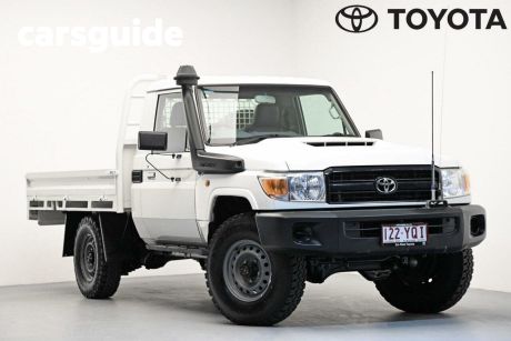 White 2018 Toyota Landcruiser Cab Chassis Workmate (4X4)