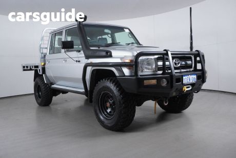 Silver 2013 Toyota Landcruiser Double Cab Chassis GXL (4X4)