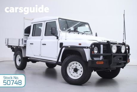 White 2013 Land Rover Defender Crew Cab Chassis 130 (4X4)