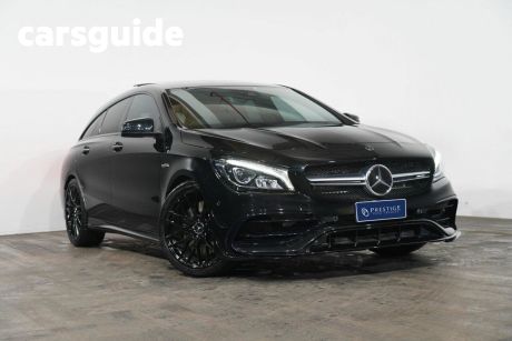 Black 2018 Mercedes-Benz CLA45 Wagon 4Matic S/Brake Night ED