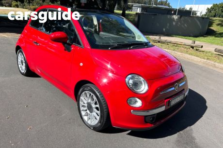 Red 2013 Fiat 500 Convertible Lounge
