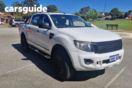 White 2014 Ford Ranger OtherCar PX MkII XL Cab Chassis Double Cab 4dr Spts Auto 6sp 4x4 2.2D