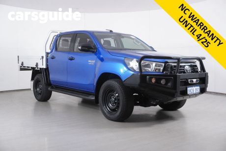 Blue 2020 Toyota Hilux Double Cab Chassis SR (4X4)