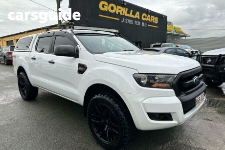 White 2018 Ford Ranger Ute Tray PX MkII XLS Utility Double Cab 4dr Spts Auto 6sp 4x4 3.2DT J