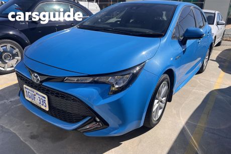 Blue 2019 Toyota Corolla Hatchback SX (hybrid)