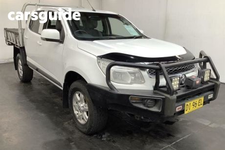 White 2014 Holden Colorado Crew Cab Chassis LX (4X4)