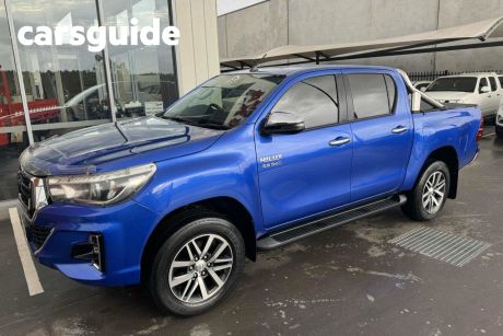 Blue 2019 Toyota Hilux Ute Tray SR5 Double Cab
