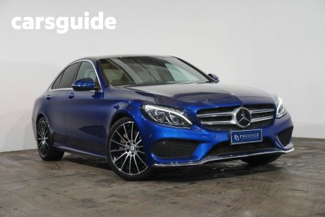 Blue 2017 Mercedes-Benz C250 Sedan