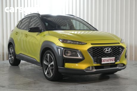 Yellow 2017 Hyundai Kona Wagon Highlander (awd)
