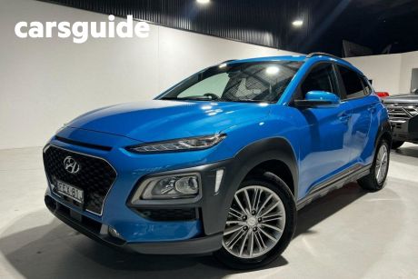 Blue 2019 Hyundai Kona Wagon Elite (fwd)