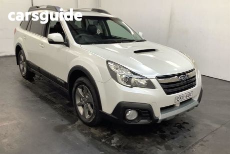 White 2013 Subaru Outback Wagon 2.0D Premium