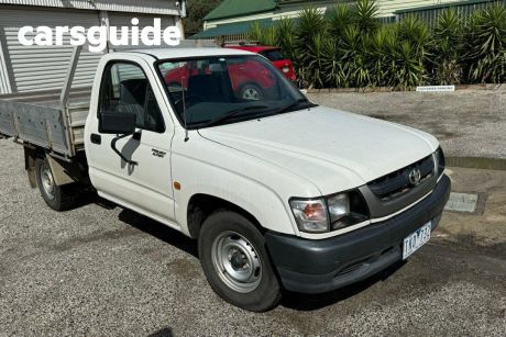 White 2005 Toyota Hilux Cab Chassis