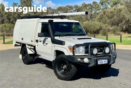 White 2009 Toyota Landcruiser Cab Chassis GXL (4X4)