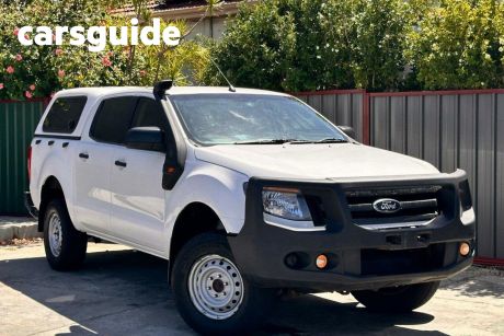 White 2014 Ford Ranger Ute Tray PX XL Cab Chassis Double Cab 4dr Spts Auto 6sp 4x4 3.2DT