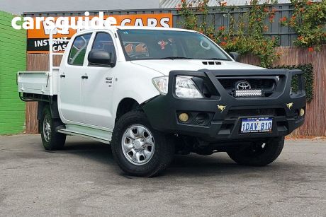 White 2009 Toyota Hilux Dual Cab Chassis SR (4X4)