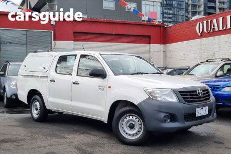 White 2015 Toyota Hilux Dual Cab Pick-up Workmate