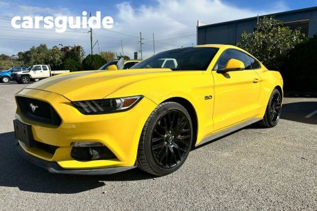 Yellow 2016 Ford Mustang Coupe Fastback 2.3 Gtdi