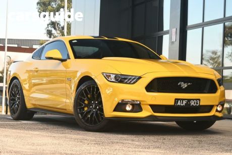 Yellow 2017 Ford Mustang Coupe Fastback GT 5.0 V8