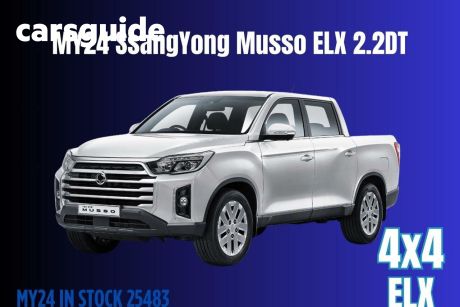 White 2024 Ssangyong Musso Crew Cab Pickup ELX