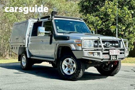 Silver 2014 Toyota Landcruiser Double Cab Chassis GXL (4X4)