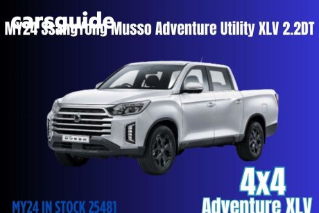 White 2024 Ssangyong Musso XLV Crew Cab Pickup Adventure