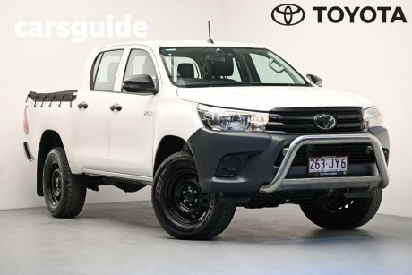 White 2020 Toyota Hilux Double Cab Pick Up Workmate (4X4)