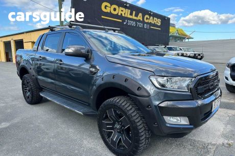 Black 2016 Ford Ranger Ute Tray PX MkII Wildtrak Utility Double Cab 4dr Spts Auto 6sp 4x4 3.