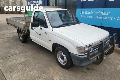 White 1999 Toyota Hilux Cab Chassis Workmate