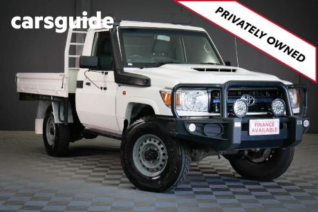 White 2019 Toyota Landcruiser Cab Chassis Workmate (4X4)