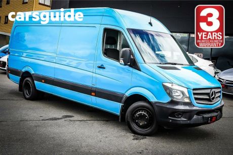 Blue 2015 Mercedes-Benz Sprinter Commercial 516CDI High Roof LWB 7G-Tronic