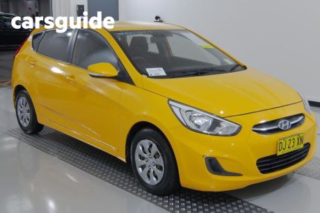 Yellow 2016 Hyundai Accent Hatchback Active