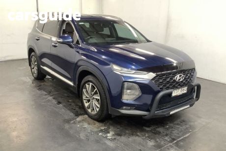 Blue 2018 Hyundai Santa FE Wagon Elite Crdi Dark (awd)