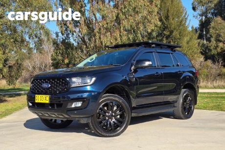 Blue 2021 Ford Everest SUV Sport