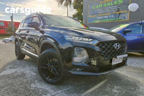 Black 2019 Hyundai Santa FE Wagon Highlander Crdi Burg (awd)