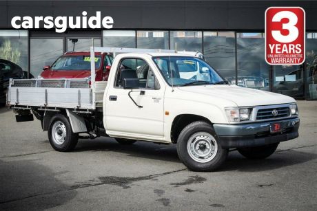White 2000 Toyota Hilux Cab Chassis Workmate