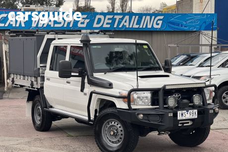 White 2014 Toyota Landcruiser Double Cab Chassis Workmate (4X4)