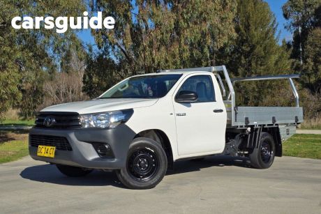 White 2021 Toyota Hilux Ute Tray WorkMate 4x2 Single-Cab Cab-Chassis