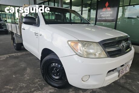 White 2007 Toyota Hilux Cab Chassis SR