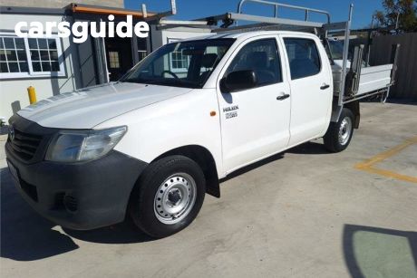 White 2012 Toyota Hilux Dual Cab Pick-up Workmate