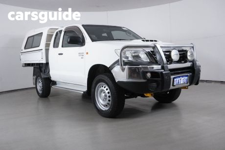 White 2013 Toyota Hilux X Cab Cab Chassis SR (4X4)