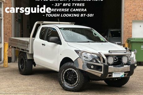 White 2019 Mazda BT-50 Ute Tray UR XT Cab Chassis Freestyle 4dr Spts Auto 6sp 4x4 3.2DT