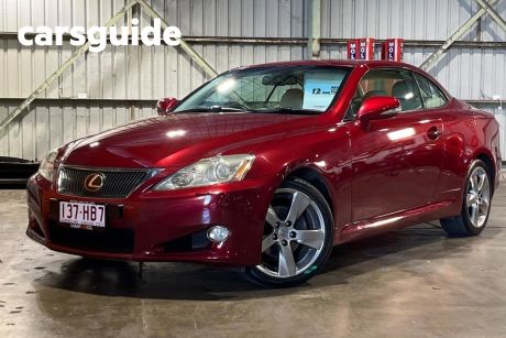 Red 2009 Lexus IS250C Convertible Sports